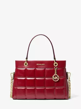 Сумка-портфель Susan Medium из стеганой кожи Michael Kors, красный