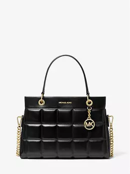 Сумка-портфель Susan Medium из стеганой кожи Michael Kors, черный