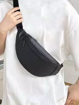 Сумка повседневная поясная, черный