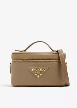 Сумка Prada Leather Mini-Bag, коричневый