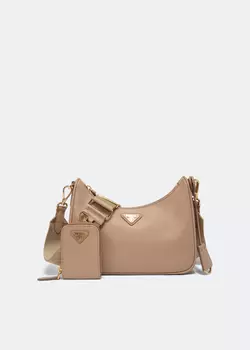 Сумка Prada Re-Edition 2005 Leather Mini, бежевый