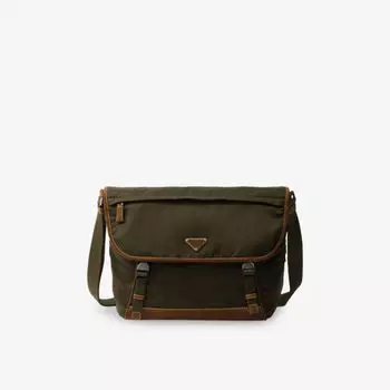 Сумка Prada Re-Nylon через плечо из нейлона и кожи, зеленый