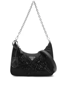 Сумка Prada с кристаллами, черный