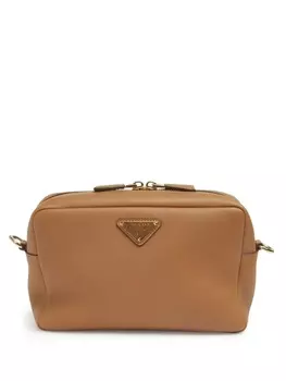 Сумка Prada с треугольным логотипом, коричневый