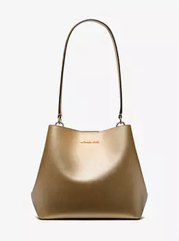 Сумка Pratt среднего размера с металлическим ремешком Michael Kors, золотой