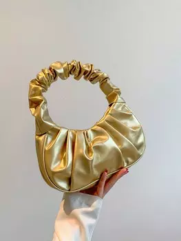 Сумка Puffy Down Cloud со складками, золотой