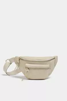 Сумка Pull&Bear With Two Zippers, бежевый
