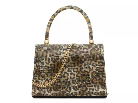 Сумка-ранец Mix No. 6 с леопардовым принтом и верхней ручкой, бежево-черный леопардовый принт