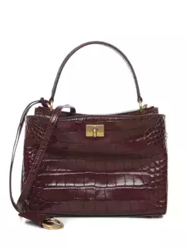Сумка Rodeo с тиснением под кожу крокодила BALENCIAGA, красный