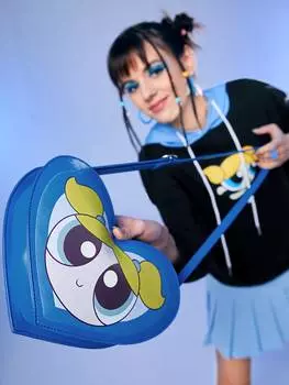 Сумка Romwe с мультяшным графическим дизайном, синий