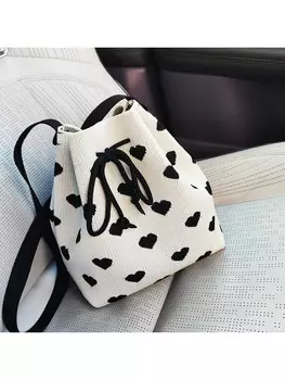 Сумка с цветными блоками, белый / черный