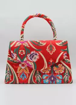 Сумка с цветочным принтом и верхней ручкой KOKO COUTURE, красный