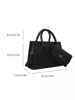 Сумка с двойной ручкой, черный