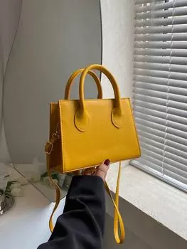 Сумка с двойной ручкой, желтый