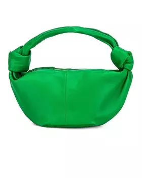 Сумка с двойным узлом Bottega Veneta, цвет Parakeet & Gold