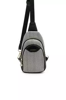Сумка с фигурным узором Silver&Polo, черный