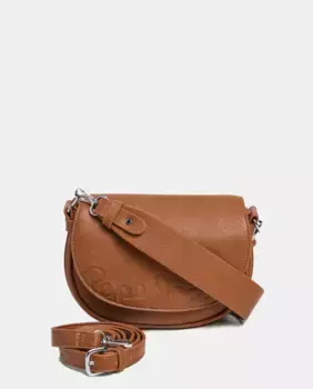 Сумка с клапаном и молнией Pepe Jeans, коричневый