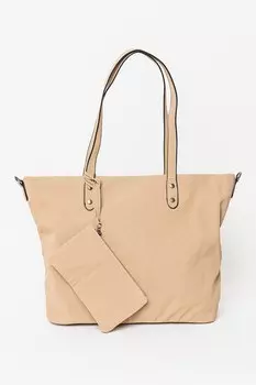 Сумка с контрастной строчкой Francesca Rossi, бежевый