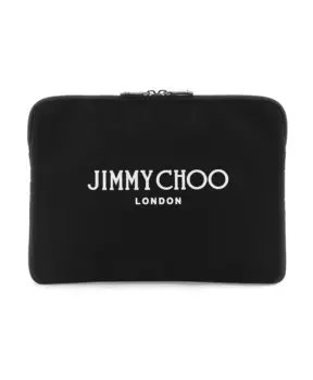 Сумка с контрастным логотипом и застежкой молнией. Jimmy Choo, черный