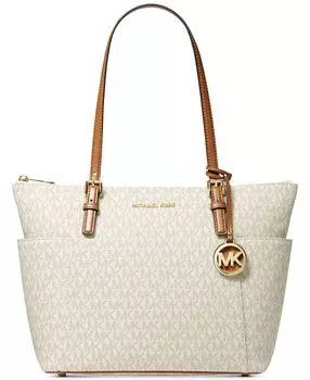 Сумка с короткими ручками signature jet set east west top на молнии Michael Kors, мульти