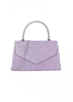 Сумка с кружевной ручкой сверху KOKO COUTURE, фиолетовый