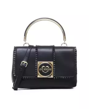 Сумка с логотипом и металлической ручкой Love Moschino, черный