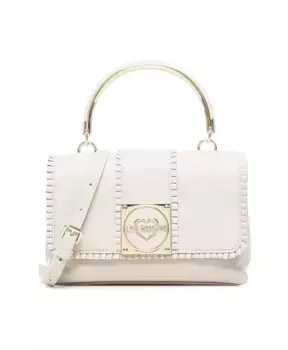 Сумка с логотипом и металлической ручкой Love Moschino, белый