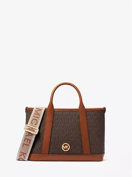 Сумка с логотипом Luisa Small Signature Michael Kors, коричневый