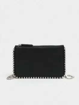 Сумка с металлическим узором, черный