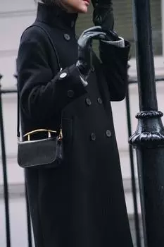 Сумка с металлической ручкой ZARA, черный