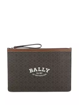 Сумка с монограммным принтом Bally, коричневый