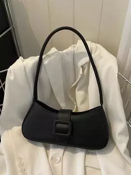 Сумка с пряжкой на ремне, черный