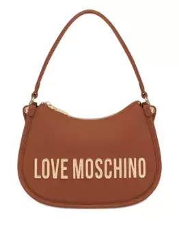 Сумка с ручками и ремнем Love Moschino, коричневый