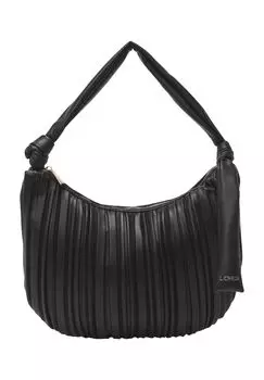 Сумка с ручкой, эмблема, однотонная, женская L.CREDI, черный