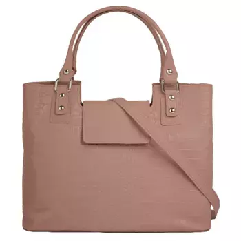 Сумка с ручкой Cluty, натуральная кожа, производство Италия, розовый