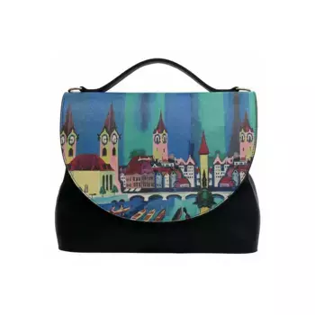 Сумка с ручкой DOGO "Ladies Handy Bag Prague Nights Vegan Ladies Handbags (Fashion)", Vegan, черный