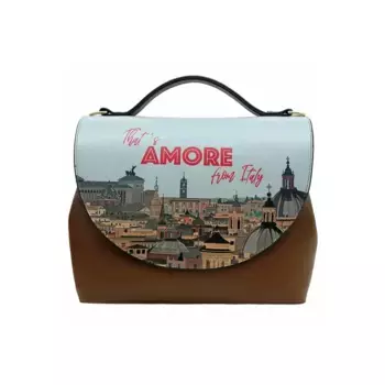 Сумка с ручкой DOGO "Женская удобная сумка That's Amore из Италии Vegan Женские сумки", Vegan, коричневый