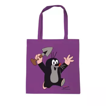 Сумка с ручкой LOGOSHIRT "Хлопковая сумка The Little Mole" с классным принтом, фиолетовый