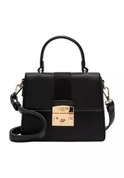 Сумка с ручкой, магнитная застежка, имитация кожи, для женщин L.CREDI, черный