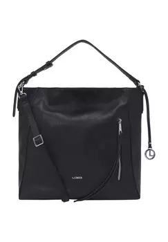 Сумка с ручкой, отделения на молнии, подвеска, для женщин L.CREDI, черный