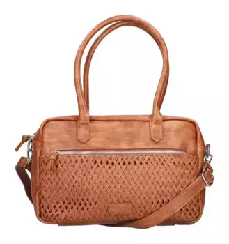 Сумка с ручкой Rieker "Benghasi/Grille" с модным плетеным узором, цвет Nuss-Antik/Brown