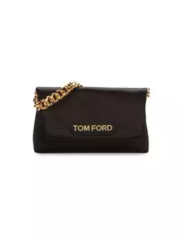 Сумка с ручкой сверху и цепочкой с логотипом Tom Ford, черный