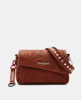 Сумка S с вышивкой и заклепками Desigual, цвет Camel