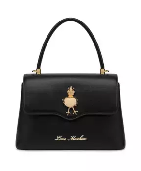 Сумка с сердечком и украшением из кристаллов Love Moschino, черный