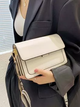 Сумка с широким ремешком, белый