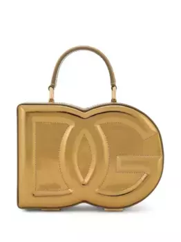 Сумка с тиснением DG и эффектом металлик DOLCE & GABBANA, золотой