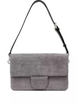 Сумка с тиснением под крокодила AllSaints, синий