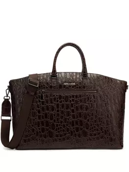 Сумка с тиснением под крокодила Roberto Cavalli, коричневый