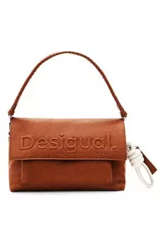 Сумка с тисненым логотипом Desigual, коричневый
