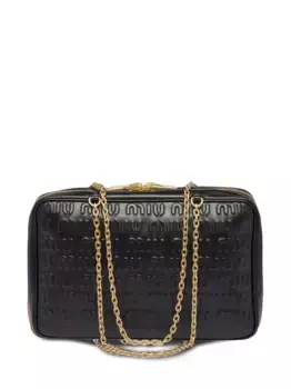 Сумка с тисненым логотипом MIU MIU, черный